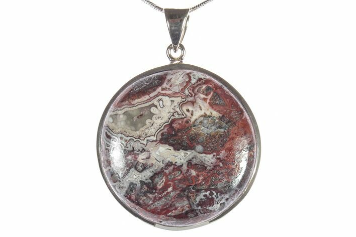 Polished Crazy Lace Agate Pendant - Mexico #279220